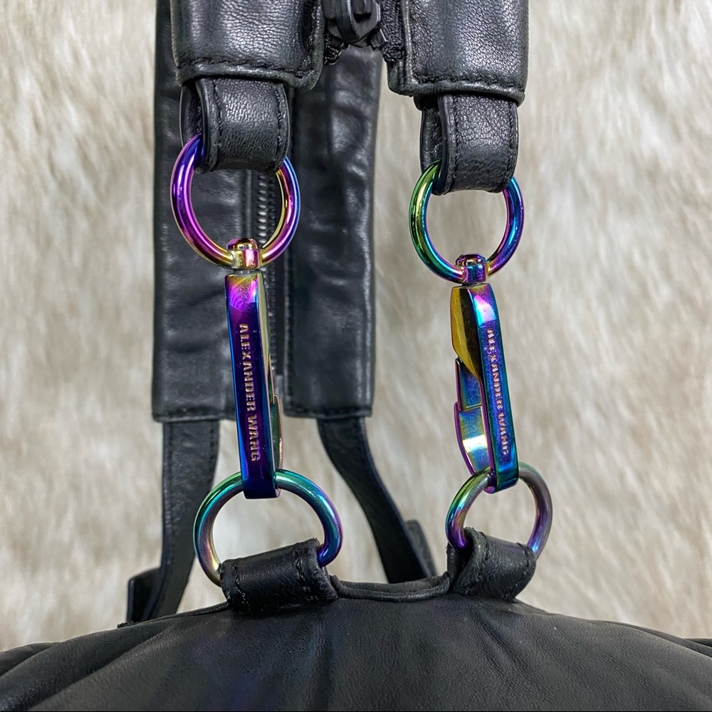 Alexander Wang Black Leather Backpack with Iridescent Hardware - Picture 5 of 16